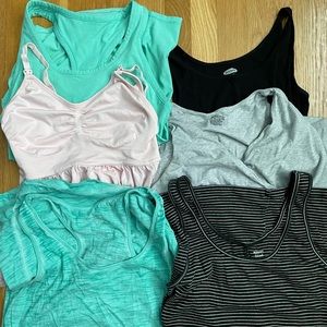Bundle of 6 maternity tank tops